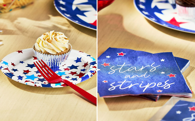 Patriotic Paper Lunch Plates 8 Count