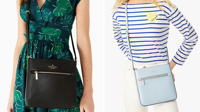 People Using Kate Spade Sadie North South Crossbody Bags in Two Colors