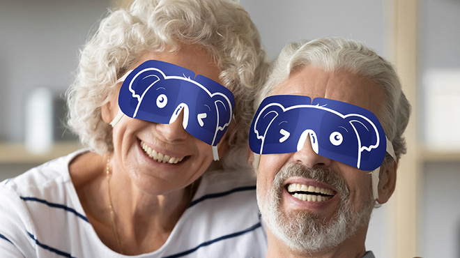 People Wearing Steam Eye Masks