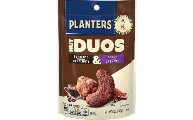 Planters Nut Duos Cocoa Cashews and Espresso Hazelnuts