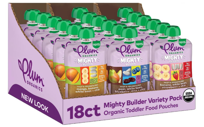 Plum Organics Mighty Builder Organic Toddler Food 18 Pack