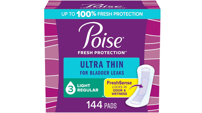 Poise Ultra Thin Incontinence Pads 144 ct