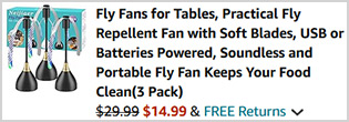 Portable Fly Fans 3 Pack Screenshot