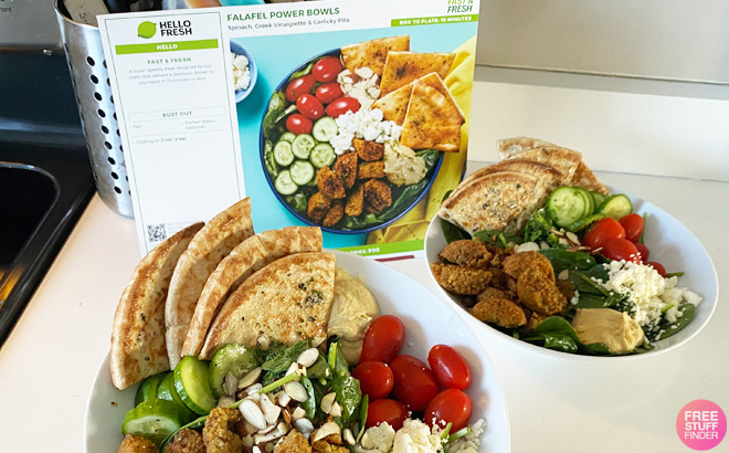 Prepared Hello Fresh Meals on a Countertop