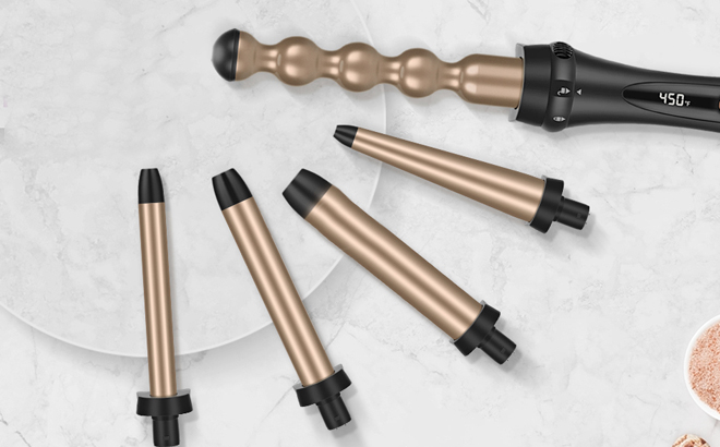 Prizm 5 in 1 Interchange Curling Iron Wand Set