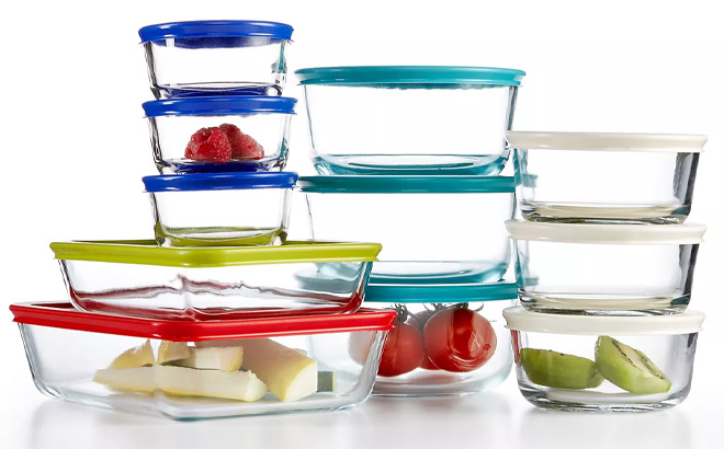 Pyrex 22 Piece Food Storage Container Set