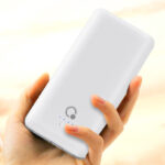 Q 10000mAh Power Bank Slim Portable Charger in White