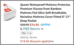 Queen Waterproof Mattress Protector Price with Promo Code at Amazon