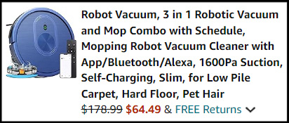 Robot Vacuum checkout