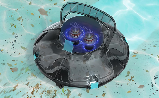 Robotic Pool Vacuum Cleaning a Pool