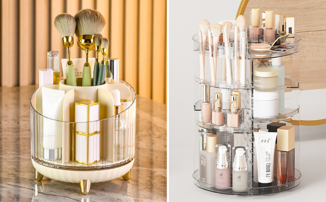 Rotating Makeup Organizers