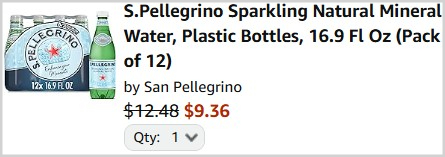 S Pellegrino Sparkling Water Checkout