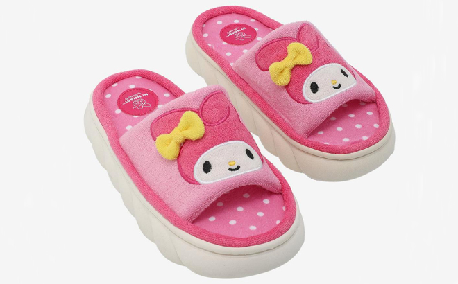 Sanrio My Melody Plush Slide Sandals