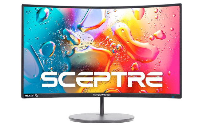 Sceptre Curved 24 inch Gaming Monitor 1080p R1500 98 sRGB HDMI x2 VGA Build in Speakers