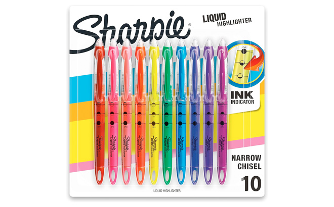 Sharpie Liquid Highlighter Chisel Tip Highlighters Assorted Colors