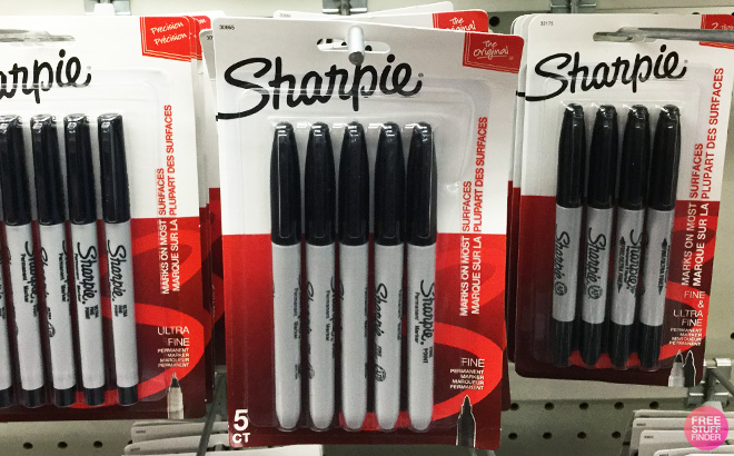 Sharpie Permanent Markers on Shelf