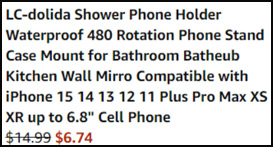 Shower Phone Holder Order Summary