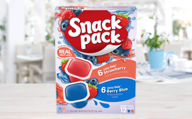 Snack Pack Strawberry Berry Blue Juicy Gels 12 Count