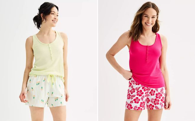 Sonoma Goods For Life Pajama Tank Top Pajama Shorts Set