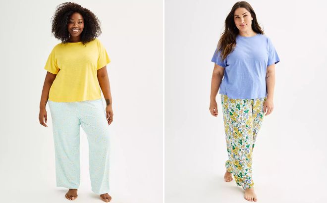 Sonoma Goods For Life Plus Size Pajama Top Pajama Pants Set