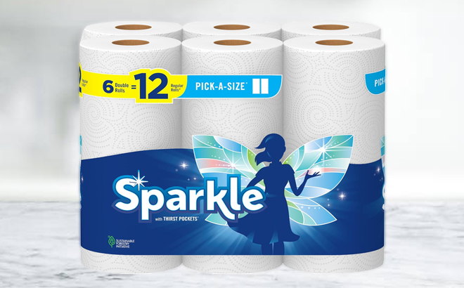 Sparkle Pick A Size Paper Towels 6 Double Rolls