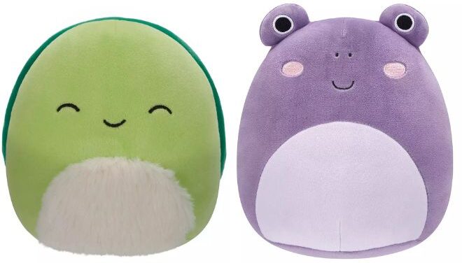 Squishmallows Little Plush Henry Green Turtle and Philomena Little Plush