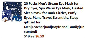 Steam Eye Masks Final Price at Checkout