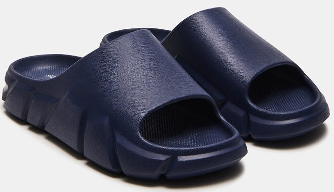 Steve Madden Charged Navy Slides