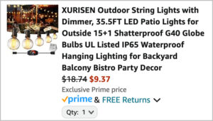 String Lights at Checkout