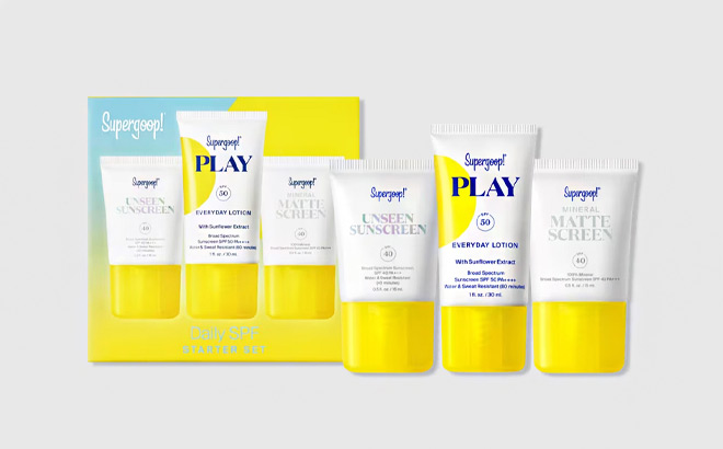 Supergoop Daily SPF Starter Sunscreen Set