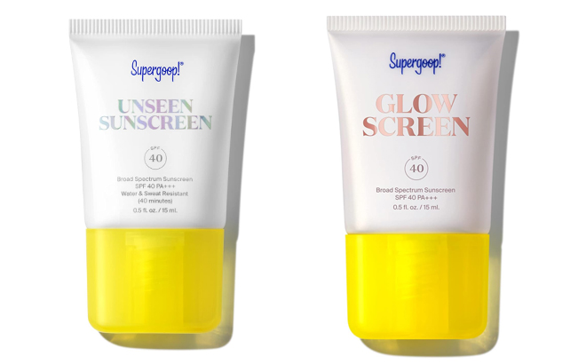 Supergoop Unseen Sunscreen and Glowscreen SPF 40