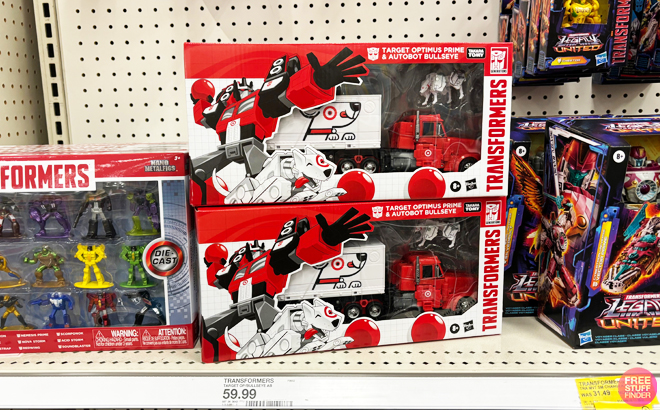 Target Transformers Boxed on a Store Shelf