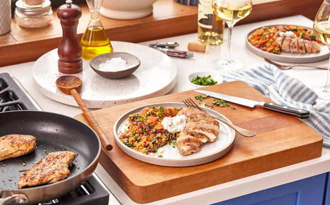 Tasty Meal on a Kitchen Countertop