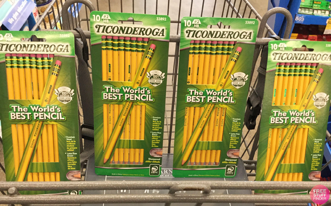 Ticonderoga Pencils on a Cart