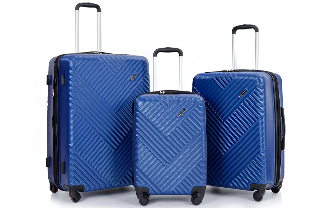 Travelhouse 3 Piece Luggage Set in Blue Color