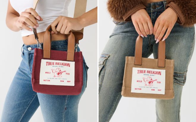 True Religion Mini Logo Tote Bag