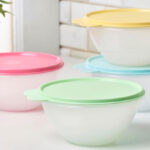 Tupperware 8 Piece Wonderlier Collection Bowl Set on a Table