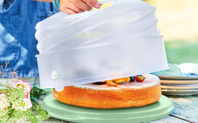 Tupperware Expandable Cake Pie Carrier