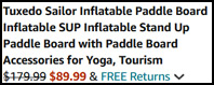 Tuxedo Sailor Inflatable Stand Up Paddle Board Order Summary