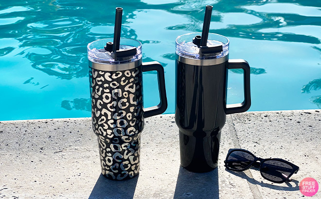 Two Tumblers by the Pool