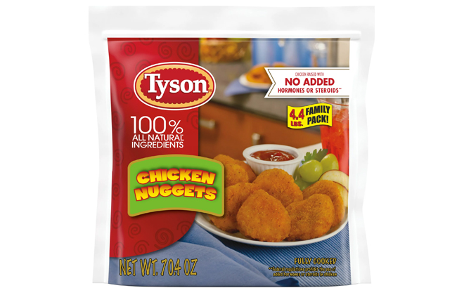 Tyson All Natural Fully Cooked Chicken Nuggets 4 4 lb Bag