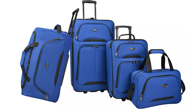 US Traveler Vineyard 4 Piece Softside Wheeled Luggage Set