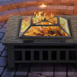 Uhomepro Wood Burning Fire Pit Table