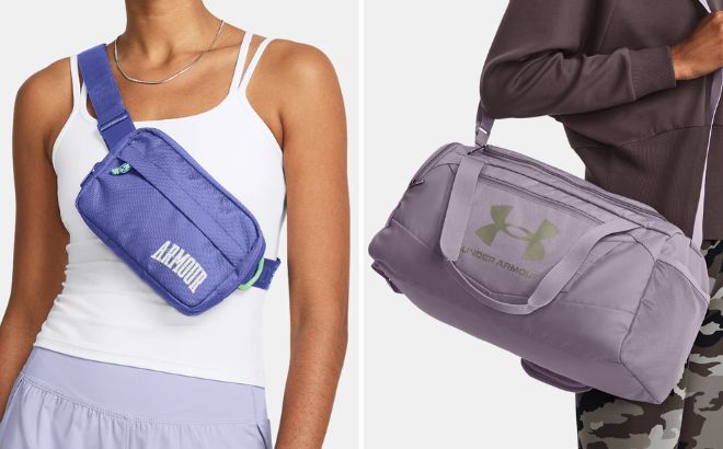 Under Armour Loudon Waist Bag Crossbody and Undeniable Duffle Bag