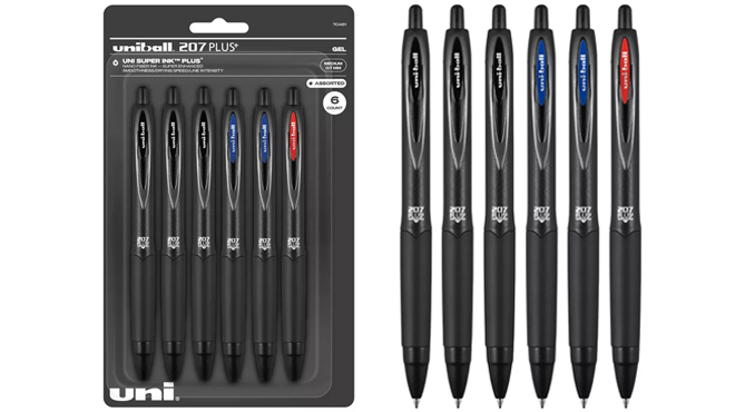 Uniball Gel Pens 6 Pack