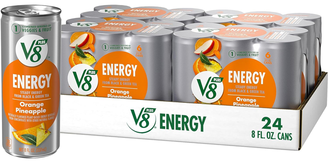V8 Energy Orange Pineapple Juice Energy Drink 24 Pack