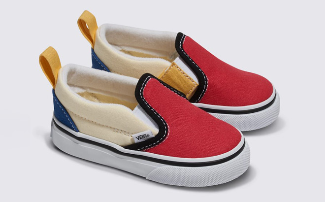 VANS Toddler Classic Slip On V Color Block Shoes