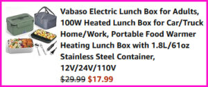 Vabaso Electric Lunch Box Checkout Screen