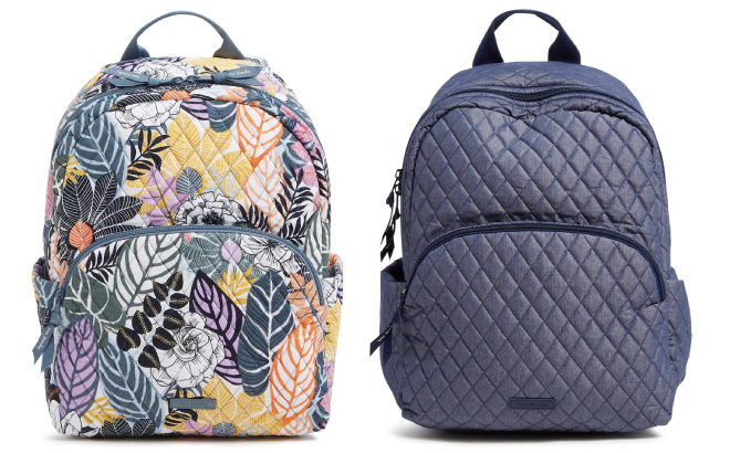 Vera Bradley Outlet Essential Backpacks in Wild Palm Floral and Denim Designs