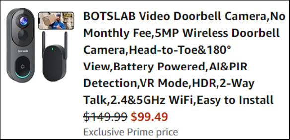 Video Doorbell Camera Checkout